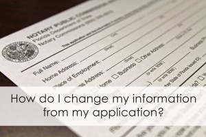 how to change your info after application