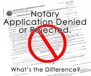 denied or rejected application 