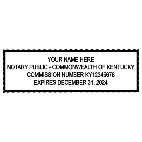 Kentucky NEW Pre-Inked OFFICIAL NOTARY SEAL RUBBER STAMP Office use 