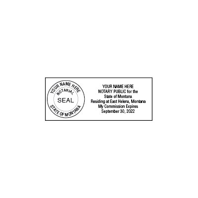 Standard Self Inking Model Montana Notary Stamp 2.3x0.81 Inch Rectangular Prints 