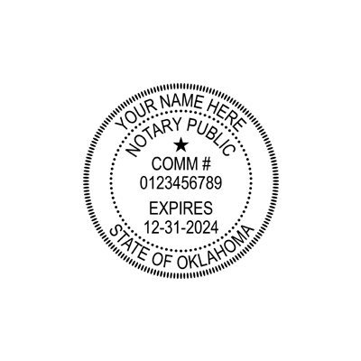 Notary Stamps: REPLACEMENT STAMP - Round Mobile Self-Inking Oklahoma ...