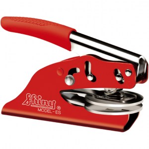 Powder Coated Notary Embosser – Red