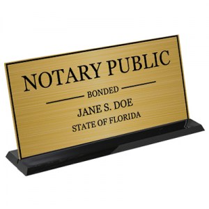 Personalized Display Sign (Gold-Black)
