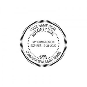 Iowa Notary Embosser Imprint