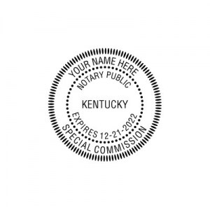 Kentucky Round Notary Stamp Imprint - Special Commission