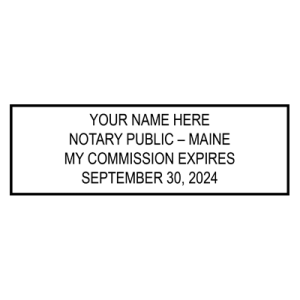 Mobile Maine Notary Stamp
