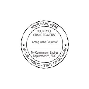 Round Self-Inking Notary Stamp