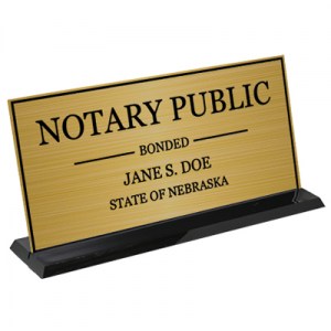 Personalized Display Sign (Gold-Black)