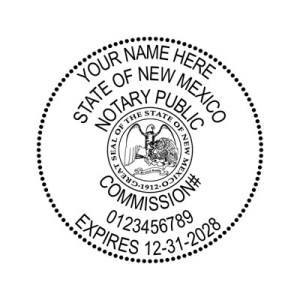 New Mexico Powder Coated Notary Embosser Imprint
