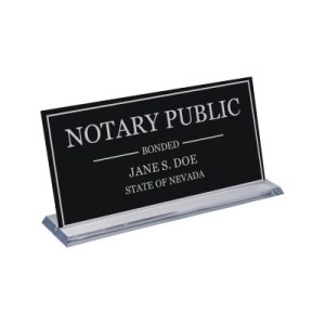 Nevada Notary Display Sign (Black)
