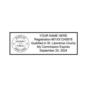 Mobile New York Notary Stamp (With Comm #)