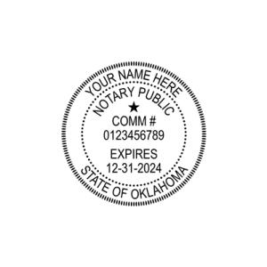 Round Self-Inking Notary Stamp