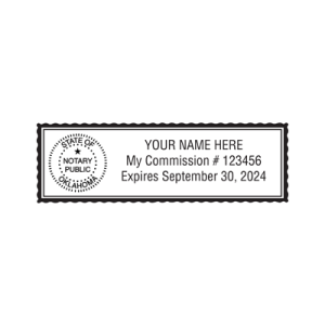 Rectangular Self-Inking Notary Stamp