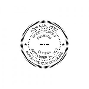 Rhode Island Round Notary Stamp Imprint