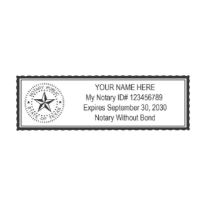 Rectangular Self-Inking Notary Stamp (without bond)