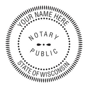 Heavy Duty Round Self-Inking Wisconsin Notary Stamp