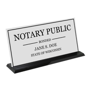 Oklahoma Notary Display Sign (Black)